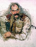 Portrait of painter Akseli Gallen-Kallela Ilya Repin